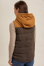 JACQUARD PRINT CONTRAST PUFFER VEST