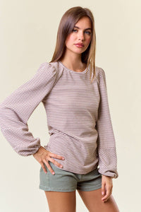 Round Neck Bubble Sleeve