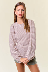 Round Neck Bubble Sleeve