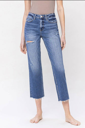 Lovervet High Rise Crop Straight Jeans