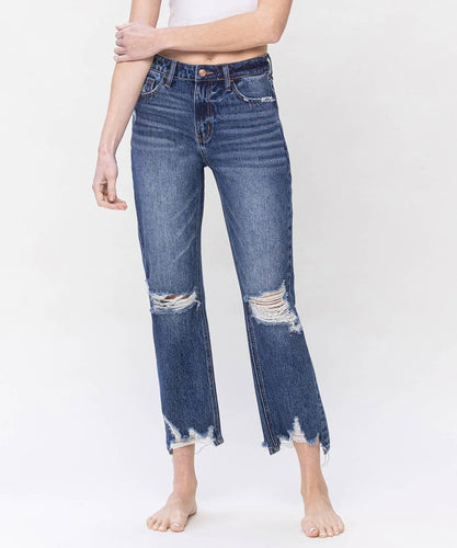Lovervet High Rise Rigid Straight Jeans