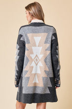 Charcoal Aztec Sweater Cardigan