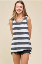 Charcoal Striped Tank