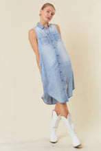 Denim Knee Length Dress