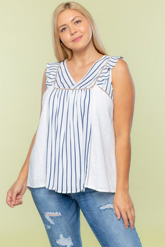 Mixed Ruffle Top