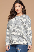 Grey Camo Brushed Pullover