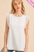 Off White Lace Trimmed Top