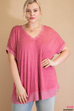 Raspberry T-Shirt w/ Side Slits