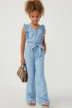 Denim Ruffle Tank Jumpsuit