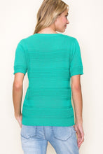Emerald Multi Texture Sweater Top